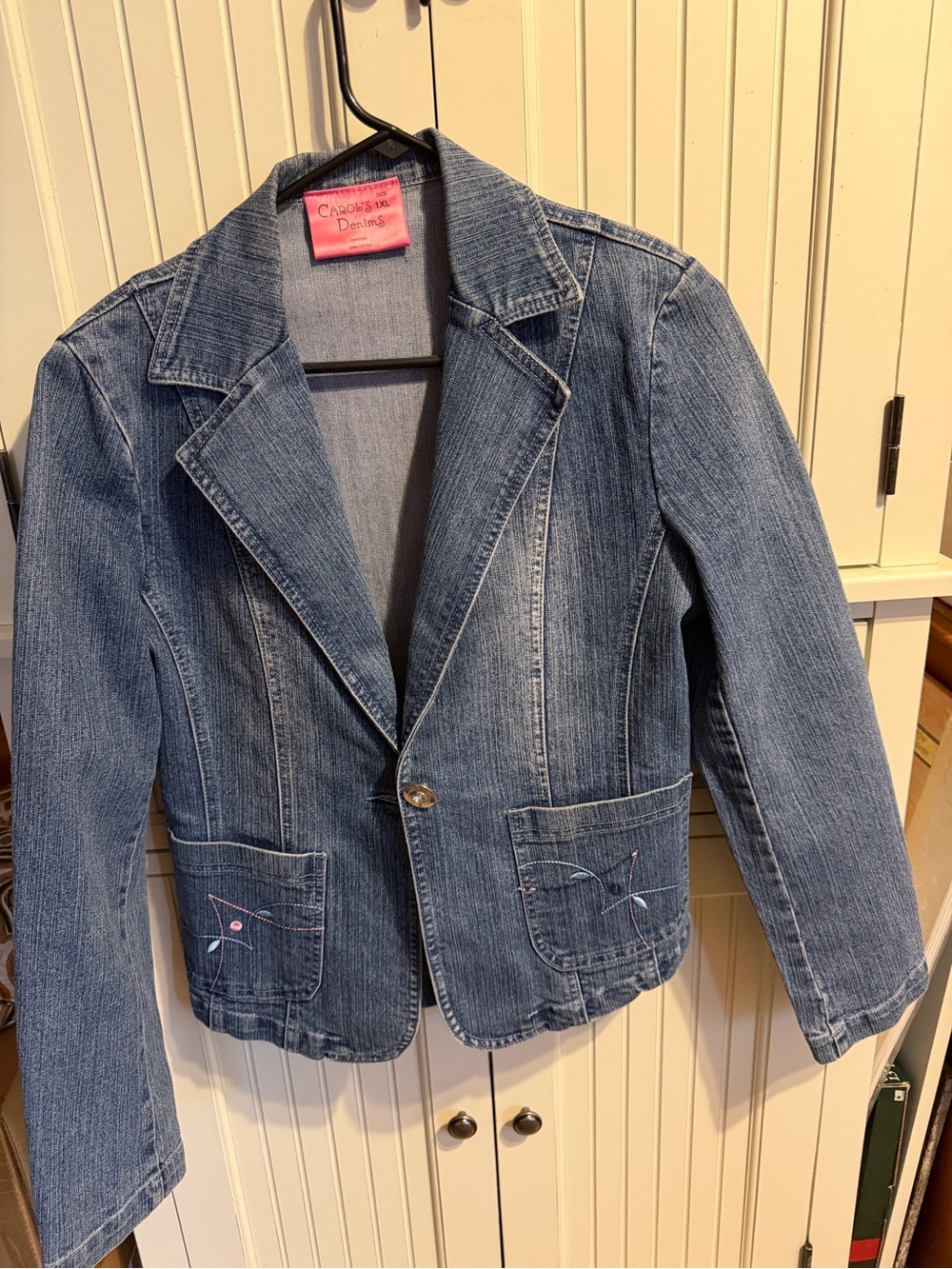 Women's Blue Denim Blazer Jacket